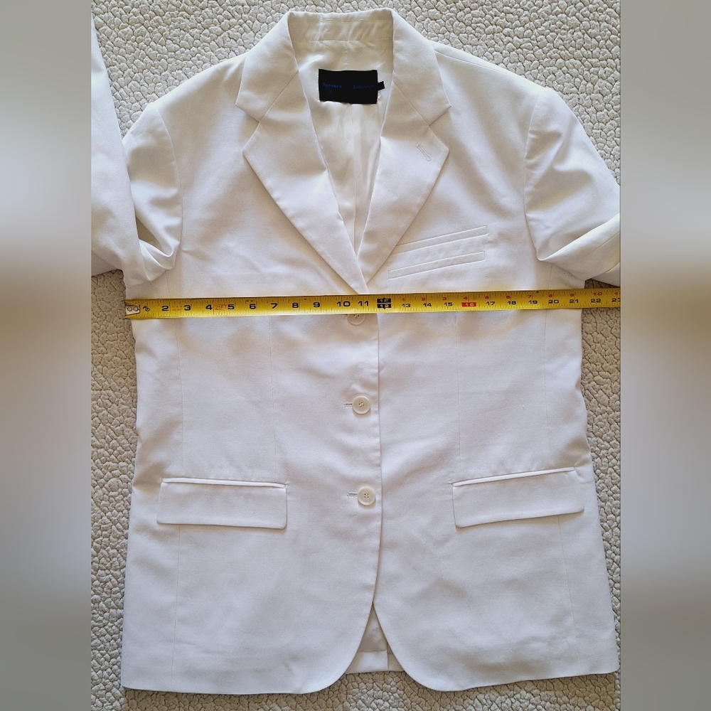 PROENZA SCHOULER Runway Sandis White Blazer Jacket Cotton Viscose US 10 Org$2290 - Picture 14 of 16